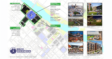 Illustrated conceptual map of the future Ballpark District