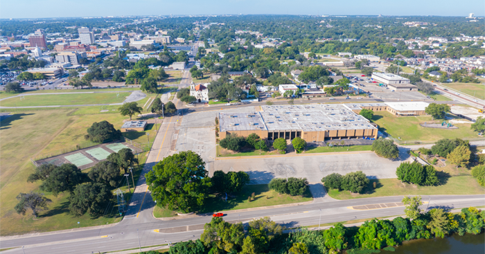 Aerial view of the Indian Spring Middle School property